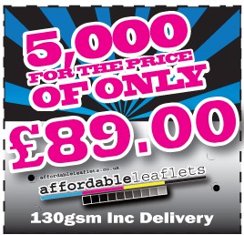 5,000 A5 Leaflets