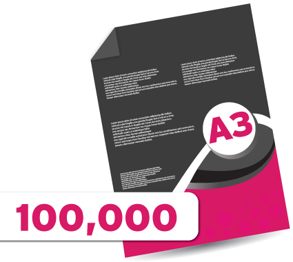 100,000 A3 Leaflets 