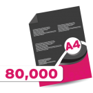 80,000 A4  Leaflets 