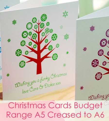 Christmas Cards - Budget Range A5 Creased to A6
