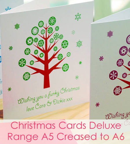 Christmas Cards - Deluxe Range A5 Creased to A6