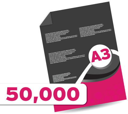50,000 A3 Leaflets 