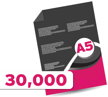 30,000 A5 Leaflets