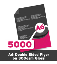 A6 Leaflet 300 GSM Gloss Double Sided 5000